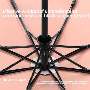 Paraguas Plegable Compacto con Logotipo Personalizado OEM, Apertura y Cierre Automático, Protección UPF50, Degradado, para Sol y Lluvia, Regalo para Mujeres y Niñas - Product Image 4