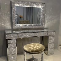 Miroir lumineux LED moderne réglable et mobile, directement de l'usine, avec panneau en contreplaqué de chêne, meuble de chambre à coucher pour la maison