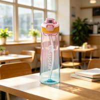Bouteille anti-fuite et anti-poussière à boire directement, sans sucre, avec couvercle à ouverture rapide, idéale pour la randonnée en extérieur