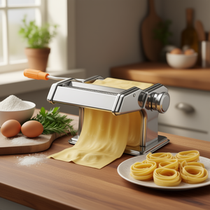 Machine à pâtes avec 9 réglages d'épaisseur pour la fabrication de fettuccine, outil de cuisine - Product Image 2