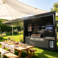 Cuisine extérieure modulaire en acier inoxydable moderne et personnalisée avec barbecue