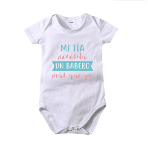 Body Triangolare per Neonati Haribaby 100% Cotone, Stampa 'Mi <span class=keywords><strong>Tia</strong></span> Necesita', Pezzo Unico Estivo, Spedizione Diretta - Product Image 5