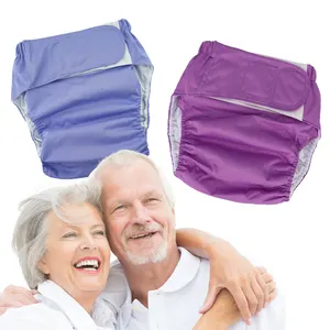 Pañales de tela ajustables para adultos, de China, lavables, reutilizables, para personas mayores con incontinencia