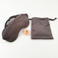 Masque pour les yeux en soie vente en gros masque de sommeil en soie à sangle élastique sans pression oculaire cadeau rabattu pour hôtel avec bouchons d'oreille