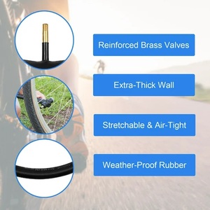 Chambre à air de vélo de montagne standard <span class=keywords><strong>26</strong></span> <span class=keywords><strong>pouces</strong></span> X 1.95 avec valve Schrader 43 mm pour pneu de <span class=keywords><strong>VTT</strong></span> et vélos de route - Product Image 6