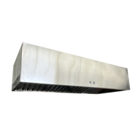 Système de ventilation intelligent en acier inoxydable avec flux d'air Hotte de cuisine pour restaurant