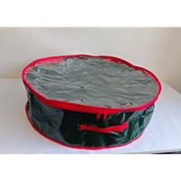 Bolsa de Almacenamiento para Coronas Navideñas, Organizador Transparente de PE con Cierre y Asa, a Prueba de Polvo para Decoración Navideña, Se Aceptan Personalizaciones