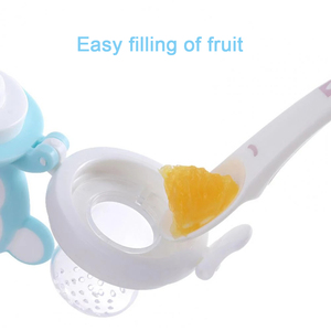 Nouveau design 2 pièces bébé fruits frais mangeoire sucette bébé dentition à mâcher jus mamelon Portable bébé mangeoire - Product Image 5
