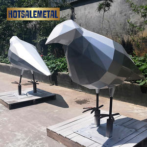 Sculpture d'animal en acier inoxydable pour extérieur de Foshan, statue d'art moderne artisanale, design écologique, durable, artistique pour l'aménagement paysager - Product Image 2