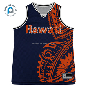 Pure Custom Mesh Gym camiseta sublimación hombres Maori Jersey Hawaii Polynesian venta al por mayor desgaste Cool baloncesto uniformes deportes - Product Image 2