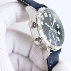 Le patron recommande la <span class=keywords><strong>montre</strong></span> automatique étanche pour <span class=keywords><strong>homme</strong></span> 5924 Platinum Pilot Timing Dual Time Zone, idéale pour les loisirs et les vacances - Product Image 4