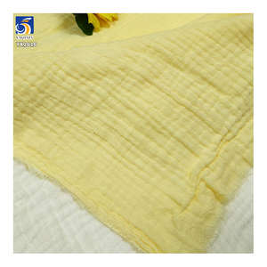 قماش موسلين قطني مزدوج عالي الجودة YX2616-1 بوزن 126 جرام/متر مربع، قماش قطني 100% ممشط قابل للتنفس ومقاوم للتجعد للفراش والملابس - Product Image 3