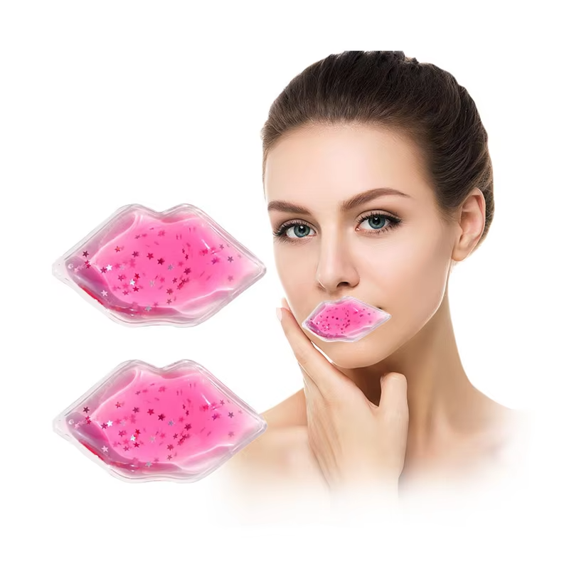 Reusable Custom Logo Personalized Hot & Cold Lip Therapy Ice Pack with Customized Size for Pain Relief and Stress Relief