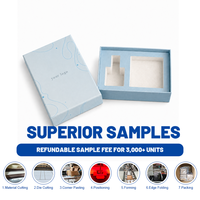 Coffret cadeau deux pièces imprimé sur papier d'art texturé, luxueux, recyclable, avec doublure intérieure pour parfums et aromathérapie