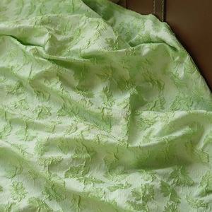 Tela Jacquard Decorativa con Estampado <span class=keywords><strong>Floral</strong></span> en Relieve, Estilo Nube Verde Fresca de Verano, Suave y Elegante, para Vestidos de Mujer - Product Image 2