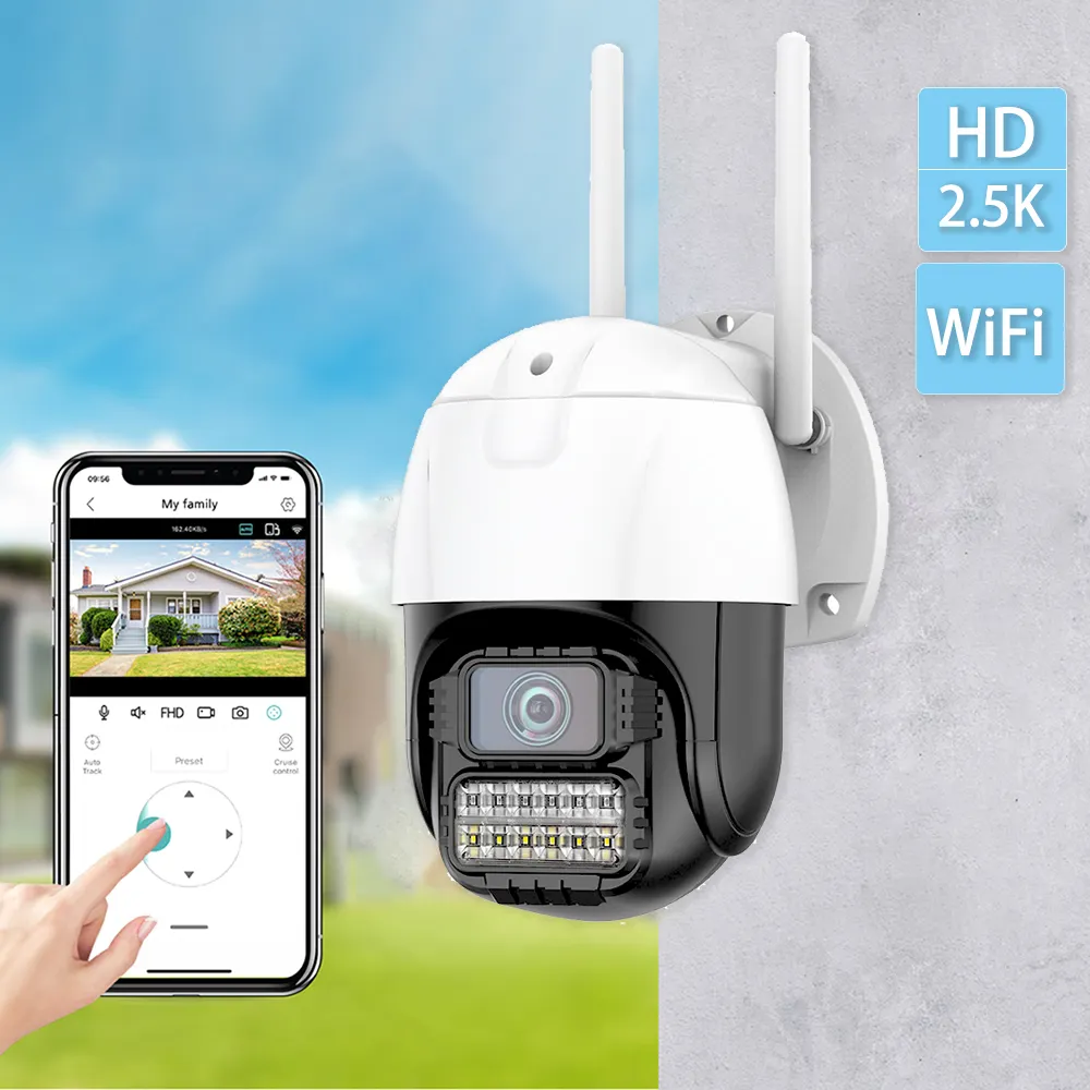 New Model Super HD 2.5K Wifi Cctv PTZ 4MP Full Color Night Vision Outdoor Wireless Icsee Security CCTV Camera