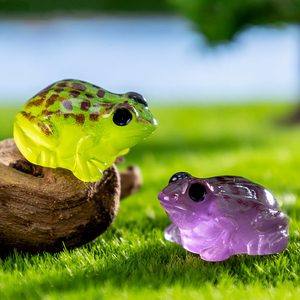 Mini Figuras de Ranas de Resina, Miniaturas de Animales, Adornos para Paisajes, Decoraciones de Escritorio, Accesorios para Manualidades - Product Image 2
