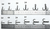 Hameçons triples en acier à haute teneur en carbone MF 8248, plaqués étain, différentes formes, plusieurs tailles, pour la pêche au bar en eau salée, 3x super résistants