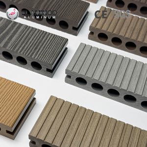 Gỗ nhựa WPC decking tùy chỉnh bên ngoài không thấm nước chống cháy bằng gỗ WPC decking cho nhà co-đùn WPC decking - Product Image 1