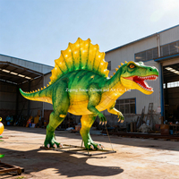 Lanternes LED de dinosaures Spinosaurus du festival de Zigong, lanternes géantes en soie de dinosaures pour les parcs à thème, les expositions préhistoriques