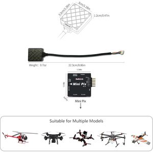 Htlnuzd radiolink MINI Pix V1.2ควบคุมการบินสำหรับ FPV ตำแหน่งสูงความแม่นยำของโมดูลเข็มทิศจีพีเอส TS100 M8N ขนาดเล็กสำหรับ RC - Product Image 5