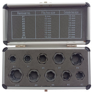 Yili Hardware Socket <b>Extractor</b> <b>Set</b> Metric 9-19 Mm Industrial Grade Carbon Steel Damaged Bolt <b>Screw</b> Remover Tool Kit - Product Image 3
