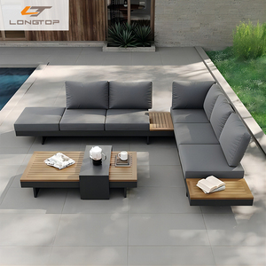 Jardín al aire libre sofá seccional sofá de aluminio conjunto de muebles modernos de lujo al aire libre sofá conjunto - Product Image 2