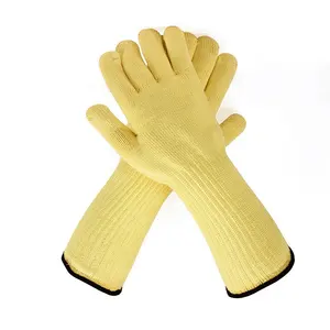Wholesale custom fire fighting flame resistant high temperature protective working hand gloves