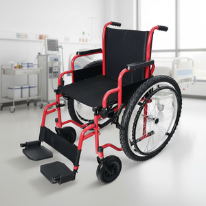 כסא גלגלים ידני RAFU RF6003A עם 8 צמיגים, 24 אינץ' קדמי, משענת יד מתכווננת וניתנת להסרה, משענת רגליים נשלפת, קיפול צד-בצד מאחור - Product Image 4