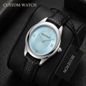 Servicio OEM ODM, Reloj Ovalado para Mujer con Logotipo Personalizado, Movimiento de Cuarzo Japonés, Elegante Correa de Cuero, Reloj de Pulsera para Dama, Ideal para Regalo - Product Image 1
