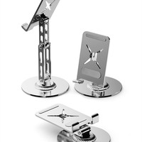 Support de téléphone portable universel en alliage d'acier pour bureau, rotation à 360°, hauteur et angle réglables, pliable, support de téléphone portable et tablette en métal