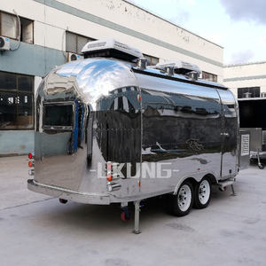 480x210cm (15 '9 "X 6' 11") barbacoa <span class=keywords><strong>pollo</strong></span> frito patatas fritas hamburguesa 1960s estilo remolque de comida de acero inoxidable - Product Image 6