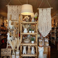 Peluche d'alpaga réaliste personnalisée, artisanat bohème, peluche d'animal moelleuse pour décoration de la maison et cadeau promotionnel