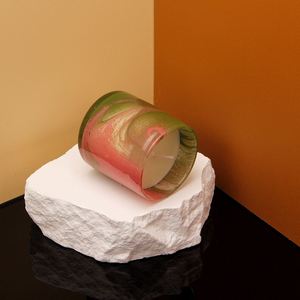 Bougie artisanale en cire de soja dans un bocal en verre, parfum floral, décoration moderne pour la maison, forme cylindrique, 1 mèche, durée de combustion de 40 à 60 heures - Product Image 3