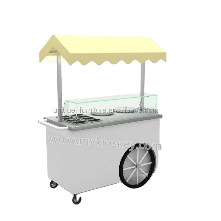 Neu Outdoor Food Cart Mobile Food Cart Hand Pushing Food Cart Zum Verkauf