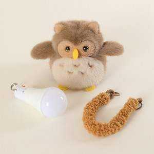 Porte-clés lumineux en peluche : Perroquet, Pinson, Moineau, Hibou – Jouet en peluche avec éclairage LED, petite lampe, figurine de dessin animé, pendentif - Product Image 5