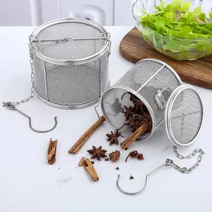 Stainless Steel Seasoning Bag Gravy Soup Taste Spice Box Magic Basket Brine Hot Pot Slag Separation Colander Strainers sieve