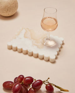 Bandeja festoneada cuadrada redonda rectangular Nodic, placa de joyería de piedra Natural, bandeja de mármol de ónix de Platón, bandeja de tocador de decoración de lujo para el hogar - Product Image 3