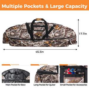 Estuche para Arco Compuesto, Acolchado, con Correa para el Hombro, Bolsa para Arco de Tiro con Arco, para Tiro y Caza, Organizador de Flechas - Product Image 3