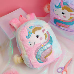 新しいトレンドの学生ギフトスクールバッグソフト軽量トラベルバッグ学校ぬいぐるみユニコーンバックパック女の子用 - Product Image 5