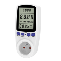 Wattsave 230V Compteur de consommation d'énergie numérique intelligent LCD domestique, type L, produit écoénergétique CE pour prise standard française