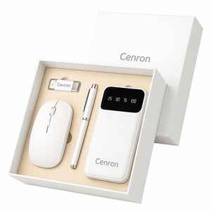 Paquete de Regalo Tecnológico Negro: Banco de Energía de 10000 mAh, Ratón Inalámbrico, Bolígrafo Metálico y USB de 32 GB, Ideal para Regalos en Ferias Comerciales - Product Image 2