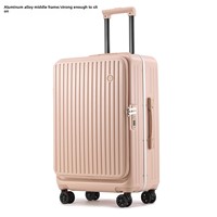 Nouveau 20 pouces multifonctionnel universel roue chariot valise ouverture latérale cadre en aluminium PC bagage à main étui de voyage ensembles de bagages