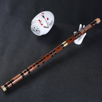 Wholesale Price CDEFG Tune Optional Bamboo Flute Insert Brass 2 Section Flute for Beginners School Woodwind Musical Instrument