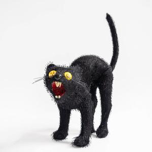 El gato reversible original Plushie - Black Screaming Black Cat and Mouse Horror Ornament para Halloween - Product Image 1