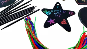 Giấy Cào Cầu Vồng Nghệ Thuật Màu Sắc Kỳ Diệu Hình Ếch Chuồn Chuồn Vườn Sinh Vật Hoạt Hình Dễ Thương - Product Image 3