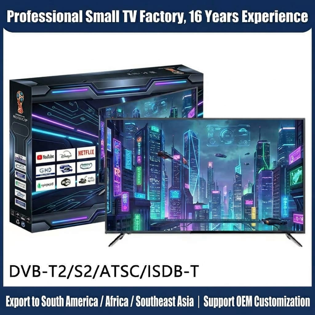 Ultra Slim Frameless 28 Inch OEM ODM Custom Android 14.0 WiFi Bluetooth HDMI USB FHD 1080P LCD Flat Screen LED Hotel Smart TVS