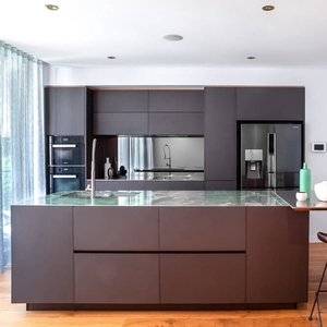 De Color azul Simple diseño <span class=keywords><strong>CAD</strong></span> móvil mate brillo del Gabinete de cocina de la laca - Product Image 3