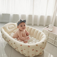 Aufblasbarer PVC-Babys chwimmbad für Kinder Tragbare faltbare Kleinkind badewanne mit anpassbarer Farbe