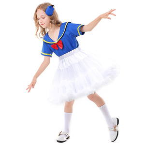 Halloween Cosplay Dress Up Set ragazzi ragazze Navy Outfit Suit bambini costumi <span class=keywords><strong>da</strong></span> marinaio - Product Image 4